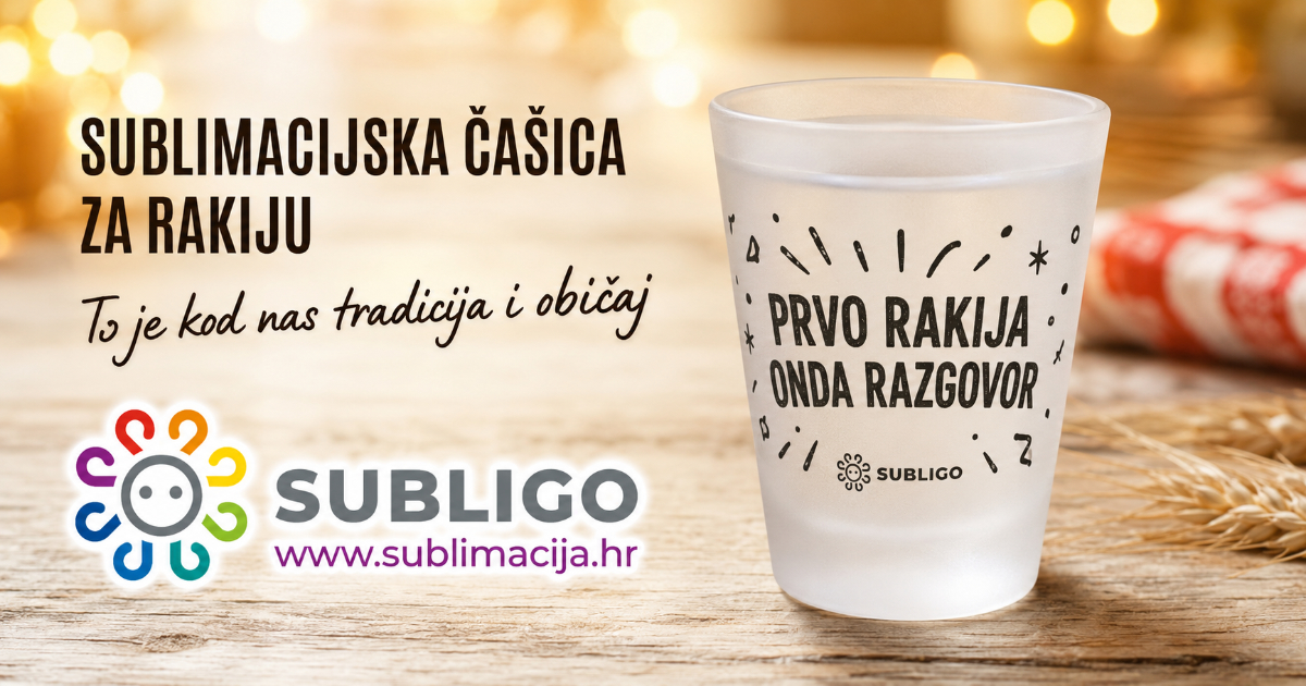 Prvo rakija, onda razgovor: personalizirana čašica za sublimaciju